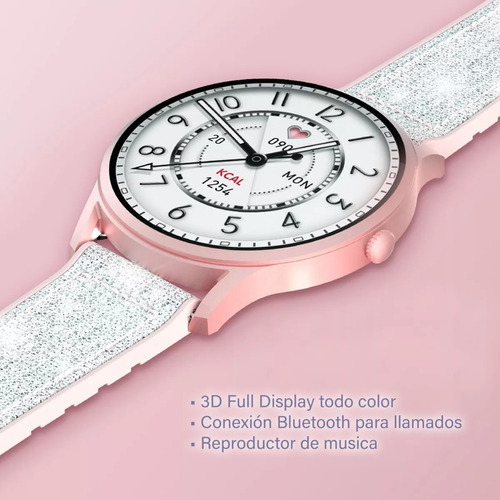 Imagen 6 de 7 de Reloj Kieslect Smartwatch Lady Calling Lora + Malla Rosa