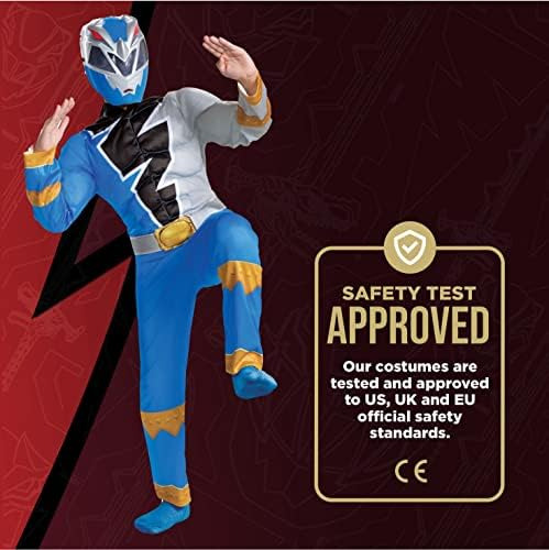 Disfraz De Power Ranger Azul Para Niños, Traje Oficial De Po