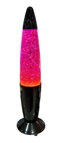Lampara De Lava Glitter De 33cm Plástico Luz Decorativa