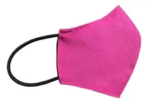 Comprar Barbijo Tapaboca Lavable Tela Reutilizable Cubre Boca X1 Fucsia \u002F Negro