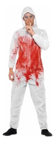 Disfraz Hallowen Momia Sombie Overol Blanco Adaptable