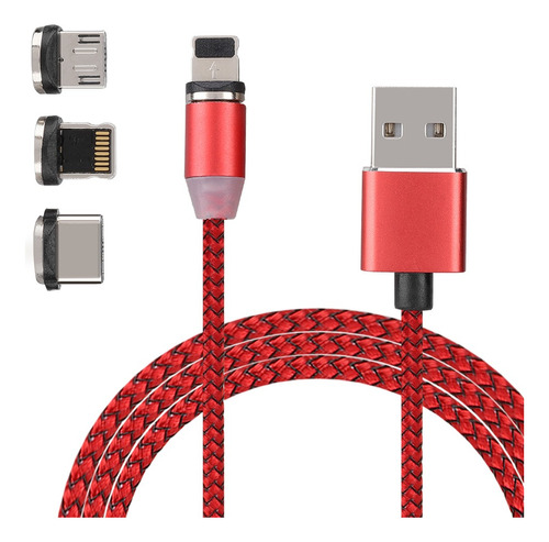 Cable Magnetico Premium 3 En 1 / Carga Rapida / 1 Metros