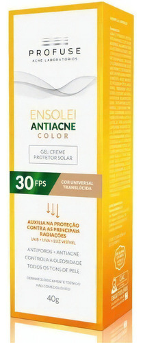 Protetor Solar Profuse Antiacne Fps 30 40g Translúcido