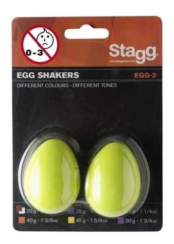 Huevos Rítmicos X Par Color Verde 35g Stagg Seg2gr