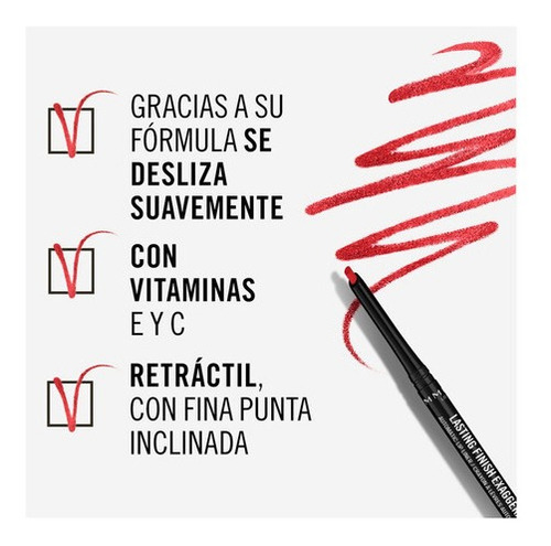 Imagen 5 de 7 de Delineador Labios Rimmel Lasting Finish Automatic Lip Liner