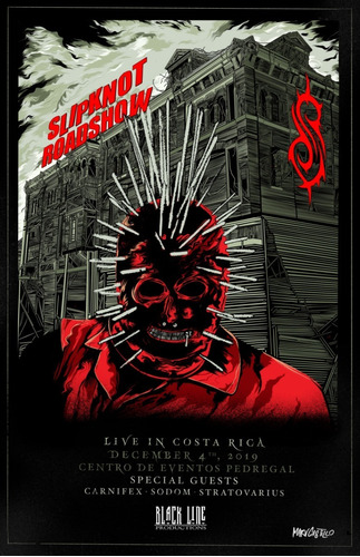 Poster Rock 30x45cm Banda Slipknot Cartaz Show Costa Rica