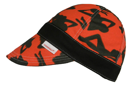 Rojo Negro Comeaux Caps Reversible Gorra Soldar Silueta 7 5