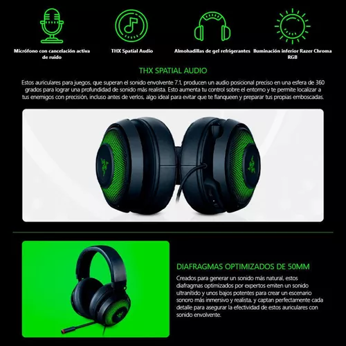 Razer Kraken Ultimate con micrófono con cancelación activa de ruido