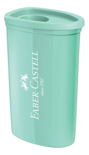 Apontador Faber Castell Com Depósito Triangular Tons Pastel Cor Verde