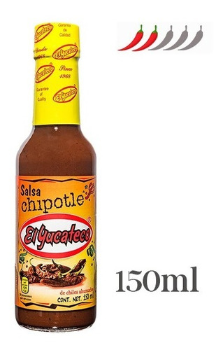 El Yucateco Salsa Picante Chile Chipotle 150ml Mexico!