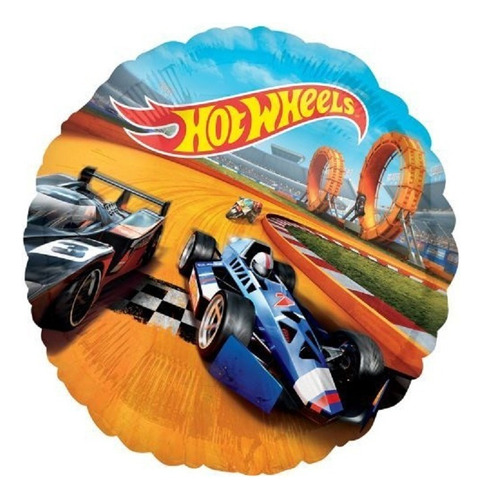 4 Globos Hot Wheels Carros Carreras Met 18 Fiesta Decoracion