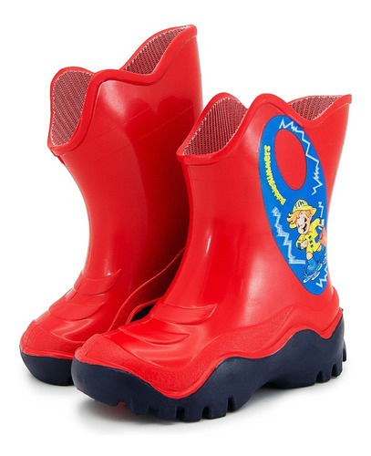 Bota Lluvia Niño Bubble Gummers Moon Rojo Marino 13-21