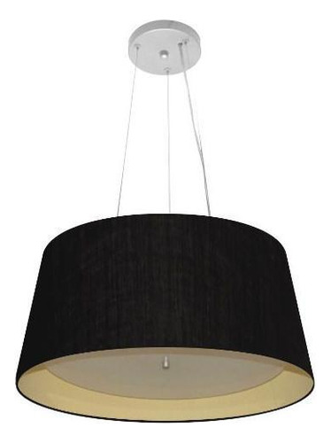 Lustre Pendente Cone Md-4144 25x50x40cm Preto/bege Bivolt