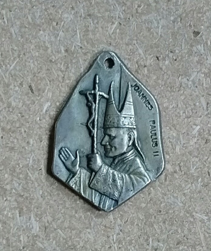 Medalla Metal Colgante Juan Pablo Ii / Roma - 5 X 3 Cmts 