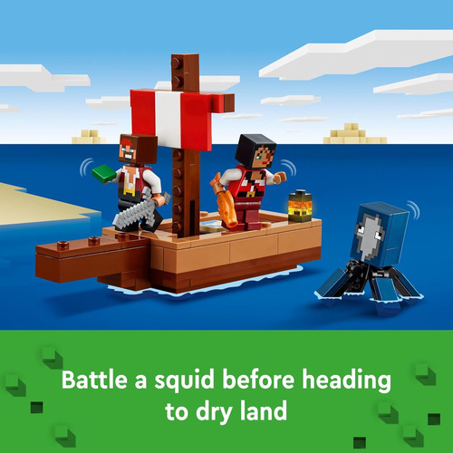Set De Juego Lego Minecraft The Pirate Ship Voyage, Barco De