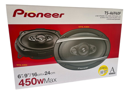 Par De Bocinas Pioneer 6x9 PLG 4 Vías 450w Max/90w Ts-a6960f Color Negro