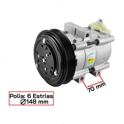 Compressor Ar Ford Ka 1.0 1.6 2002 2003 2004 2005 Delphi