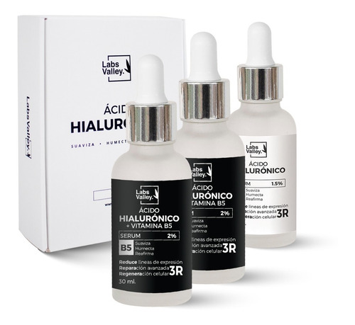 Imagen 1 de 4 de Pack 2 Serums Hialurónicos Con B5 + 1 Hialurónico Natural