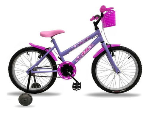 Bicicleta Infantil Feminina Com Rodinha Aro 20 Lilas 2024 Cor Violeta Tamanho Do Quadro 20