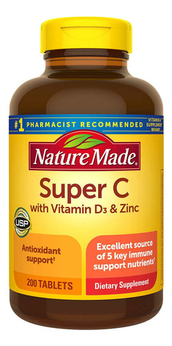 Super C Vitamina C D3 Y Zinc