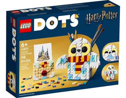 Lego Dots Harry Potter 41809 Porta-lápis Da Edwiges 518 Pçs