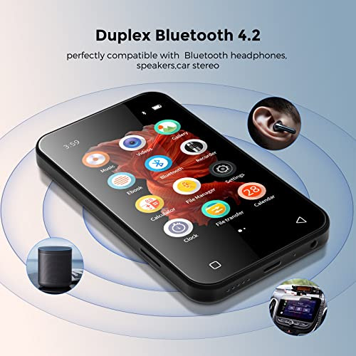 Reproductor Mp3 Timmkoo Con Bluetooth, Pantalla Táctil