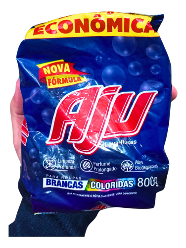 Lava Roupas Aju Sabão Em Pó 800g Tradicional