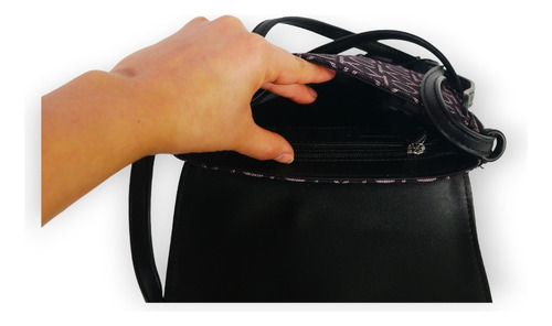 Cartera Calvin Klein Crossbody Rachel Sar Negro/morado