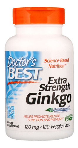 Ginkgo Biloba Extra Fuerte Doctor's Best X 120 Veggiecaps+pa