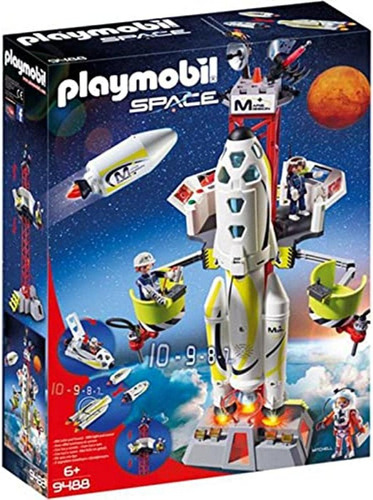 Playmobil Space 9488 Cohete Con Plataforma De Lanzamiento