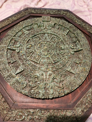 Piedra Sol Azteca Calendario En Relieve 42cm Para Colgar