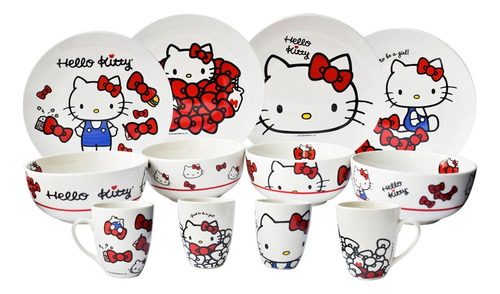 Vajilla Porcelana 12 Piezas Hello Kitty 632740 Mac