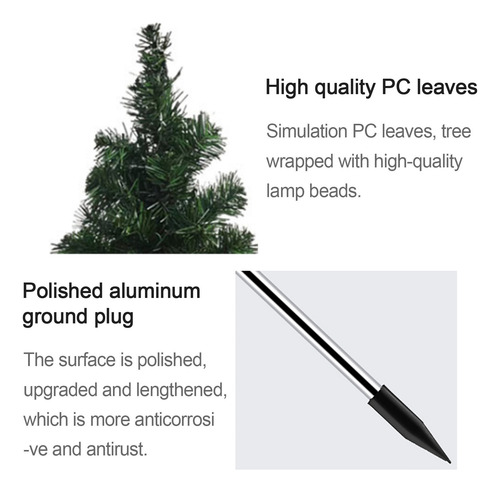 Lámpara Solar Con Forma De Árbol De Navidad Con Forma De X N