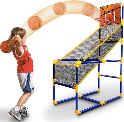 Juego De Basketball Infantil Aro Con Red Tiros Libres Niños