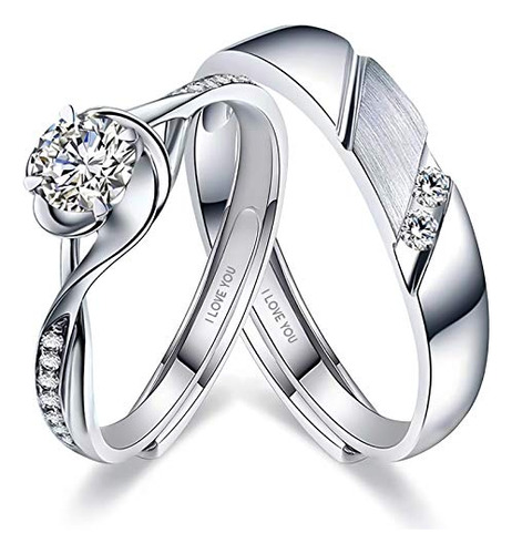 Anillos - Sunamy Endless Love Matching Couple Rings For Him 