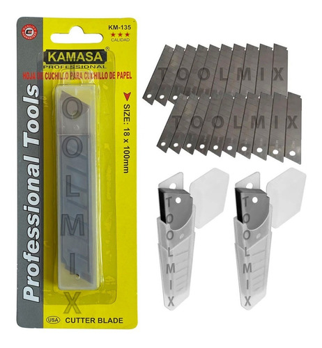 Set De 20 Repuestos Hoja Cuchillo Cartonero Exacto Cutter