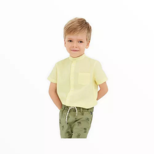 Conjunto bebé niño MAYORAL bermuda y camisa con lino