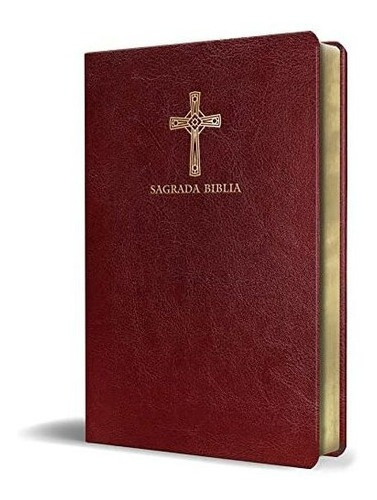 Biblia Catolica En Español. Simil Piel Vinotinto,., De Biblia De Amér. Editorial Origen En Español