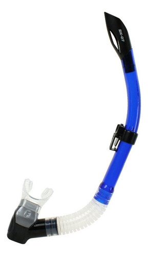 Snorkel Respirador Mergulho Com Valvula Sk-07 Fun Dive Cor Transp / Azul