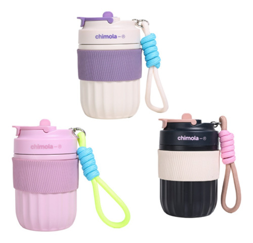 Vaso Térmico Chimola Coffee Cup Acero Con Cordon 420ml Bz42 Negro Coffe