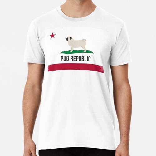 Remera Pug Republic California Republic Pug Flag Algodon Pre