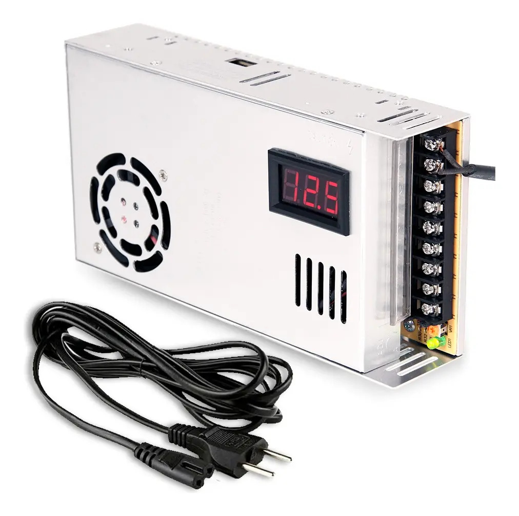 Fonte Chaveada 12v 90a 1200w Bivolt Estabilizada Som Automotivo Led Cftv Impressora 3d Lumiville