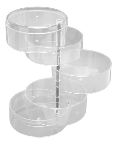 Joyería Giratoria De 5 Capas, Transparente, Rotación De 360