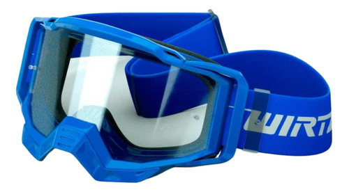 Antiparra Motocross Enduro Wirtz Element Azul Transparente