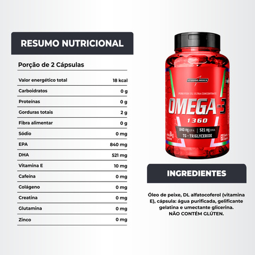 Omega 3 60 Caps Integralmedica Kit 3 Potes