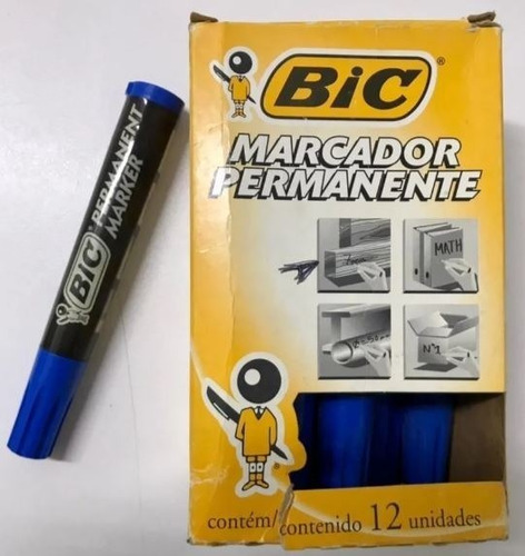 Marcador Permanente Bic Azul Fibron Indeleble - Rosario