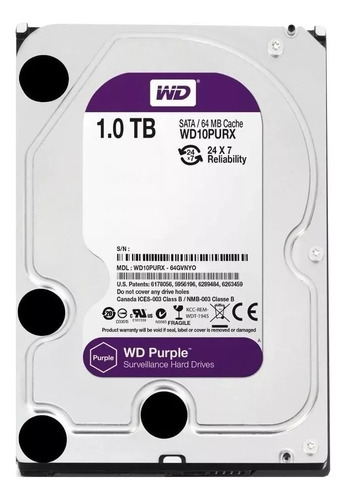 Hd Wd Purple 1 TB Roxo Roxo