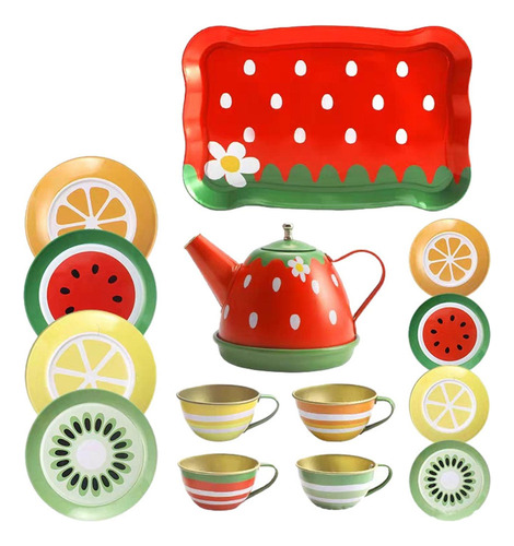 Juego De Té De De Juguete Con Teteras De Metal, Tazas,