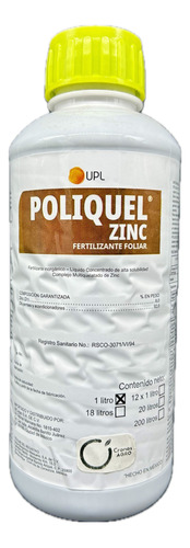 Poliquel Zinc Fertilizante Nutriente Foliar  1 Litro