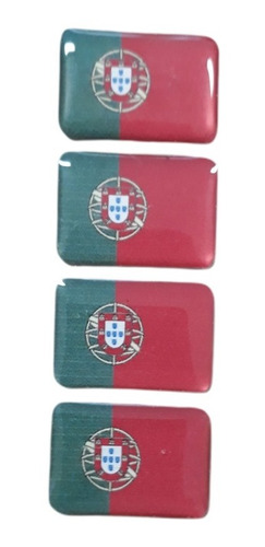 4 Bandeirinhas  Resinada Portugal Tarjeta Adesivo Placa $ 